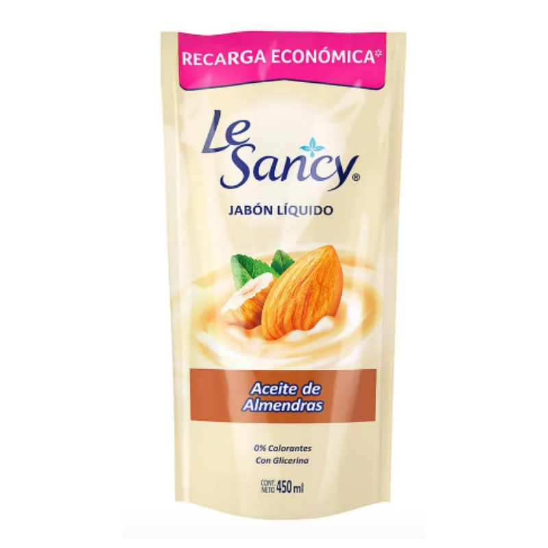 JABÓN LIQUIDO LE SANCY AC. ALMENDRAS DP 450ML