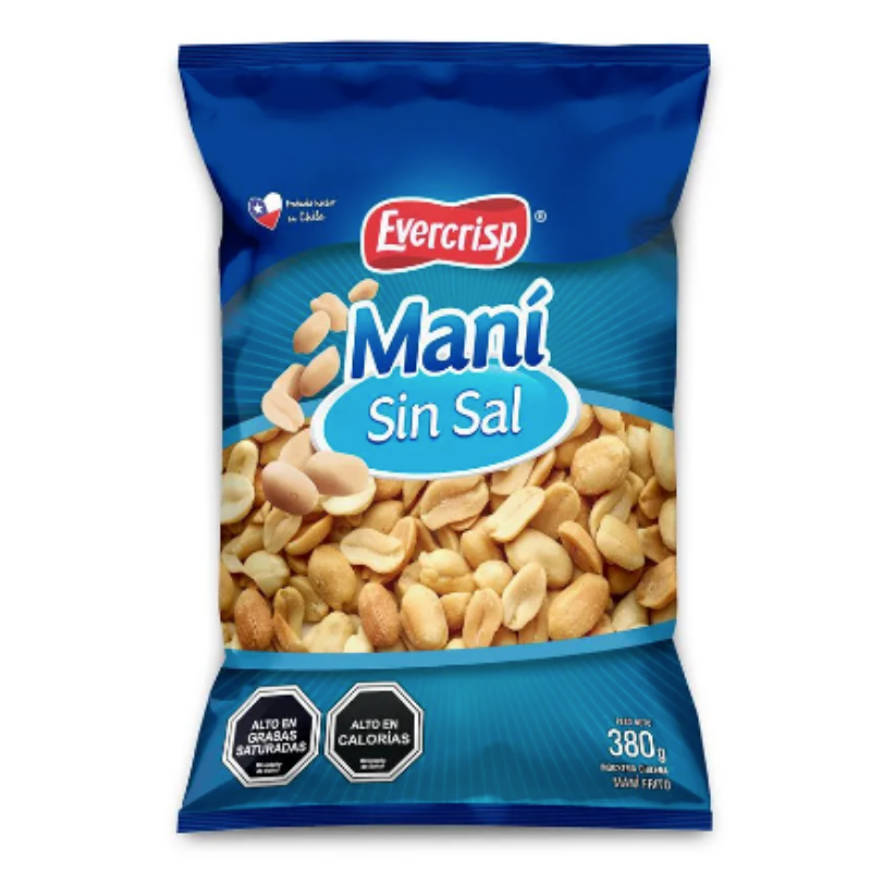MANI SIN SAL EVERCRISP 380G
