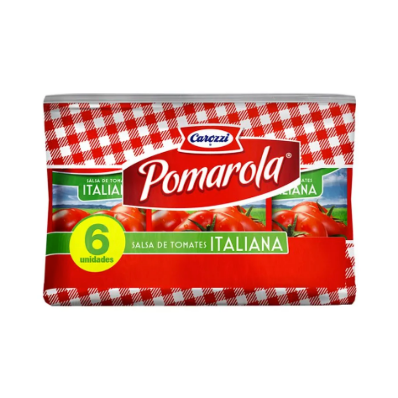 PACK 6 SALSA TOMATES POMAROLA CAROZZI