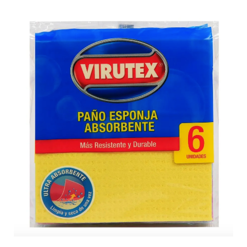 PAÑO ESPONJA ABSORBENTE VIRUTEX 6UN