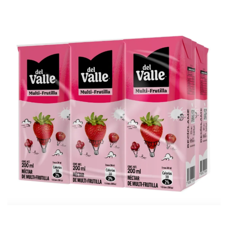 SIX PACK ANDINA FRUTILLA LIGHT 200CC