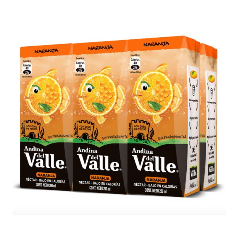 SIX PACK NECTAR ANDINA NARANJA LIGHT