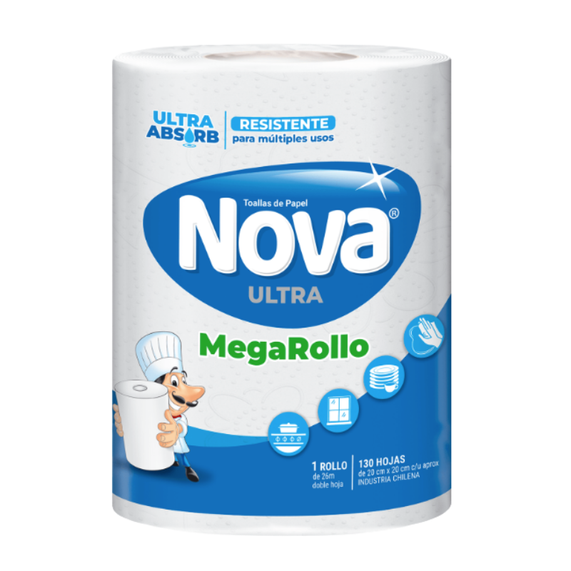 TOALLA PAPEL NOVA ULTRA MEGARROLLO 26M