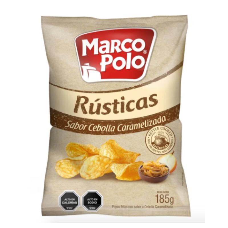 PAPAS RUSTICAS CEBOLLA MARCO POLO 185G