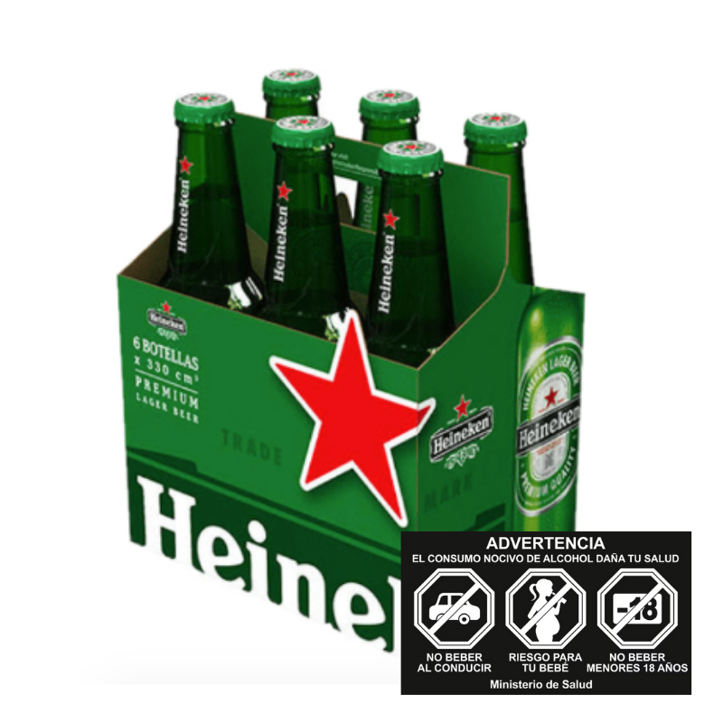 PACK CERVEZA HENEKEN BOT EX 330CC