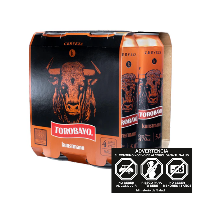 PACK CERVEZA TOROBAYO 4 UNI 470ML