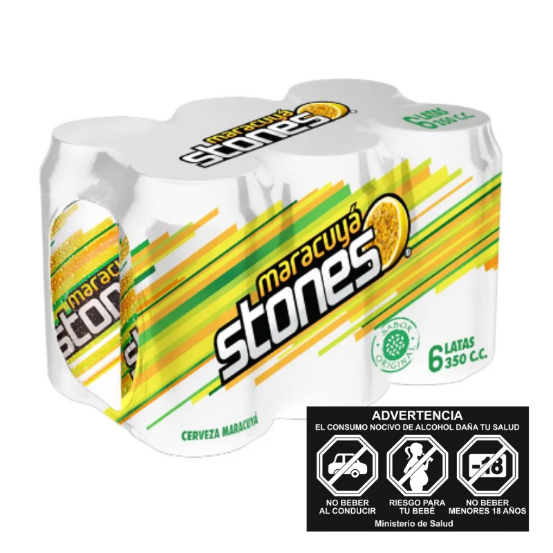 PACK MARACUYA STONES 350CC X6UN