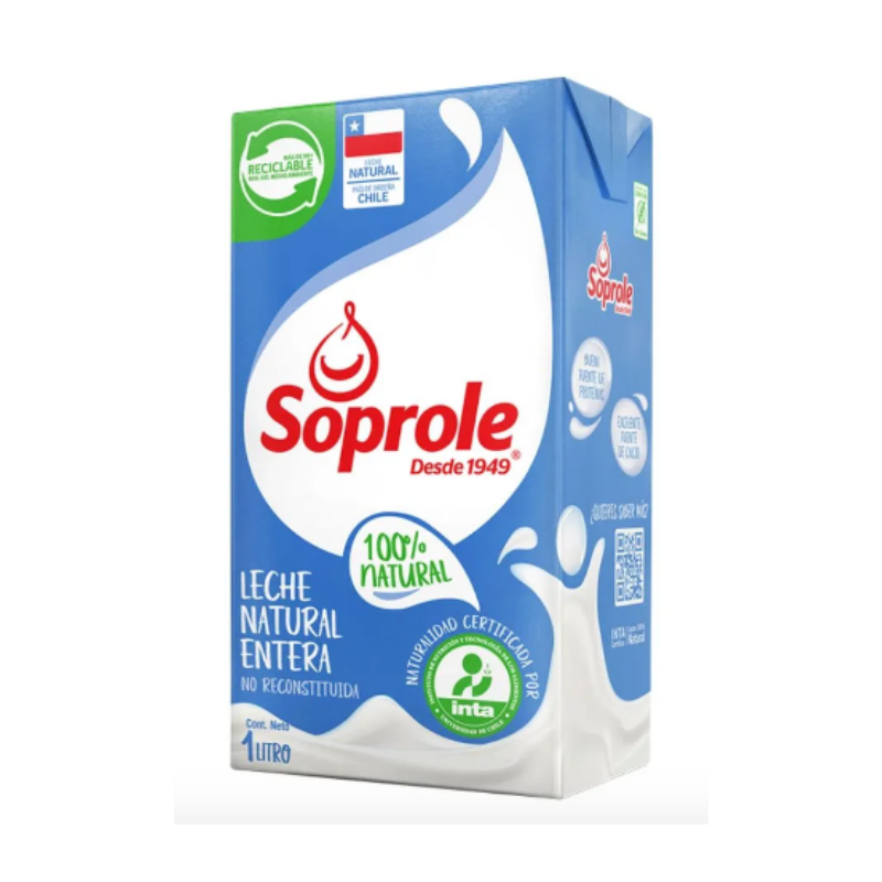 LECHE SOPROLE ENTERA 1L